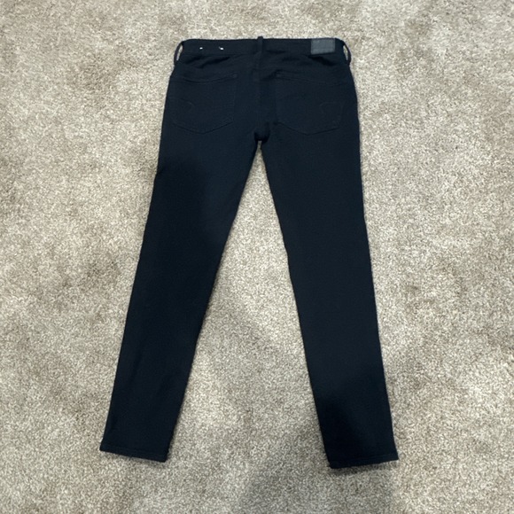 American Eagle Jeans Women's 8 Short Hi Rise Jegging Black Super Stretch Skinny - Picture 5 of 6